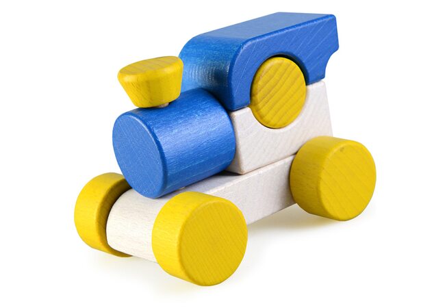 Каталка-паровоз (синяя)