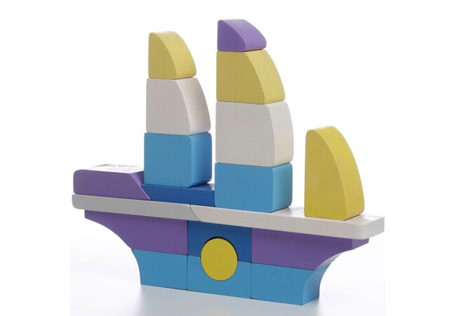 Сборный конструктор «Корабль», 19 дет.