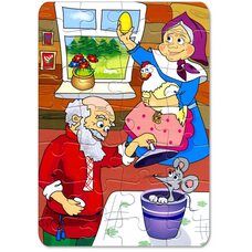 Пазл детская сказка «Курочка Ряба»