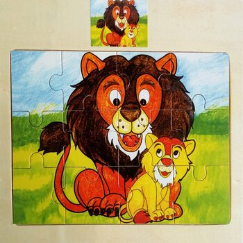 Пазл «Лев», 12 деталей