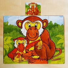 Пазл «Обезьянки», 12 дет.