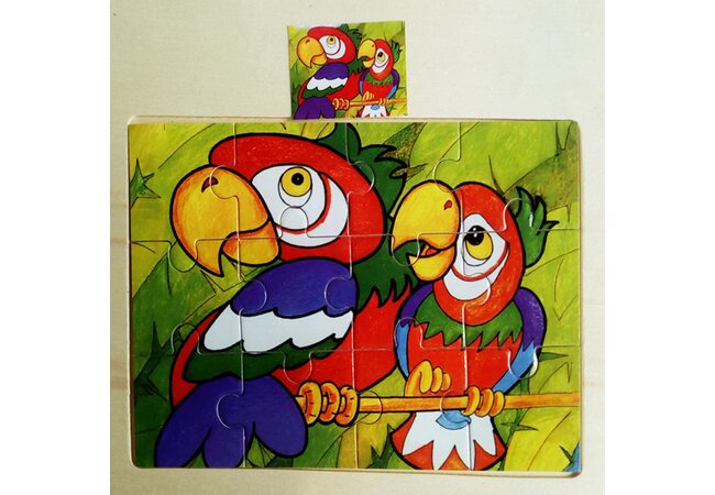 Пазл «Попугайчики», 12 дет.