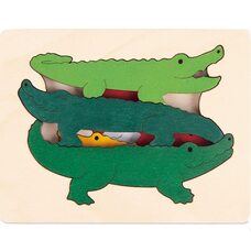 Мозаика «Крокодилы-акробаты», трехслойная