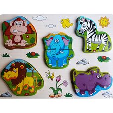 Объемный вкладыш-пазл «Животные Африки»