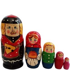 Матрешка «Батюшка» семья 5 в1