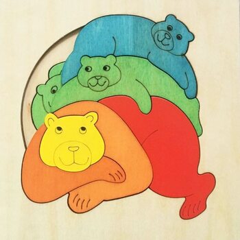 Мозаика «Медведи-акробаты», двухслойная