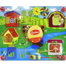 Бизиборд «Кто где живет?». Замочки.