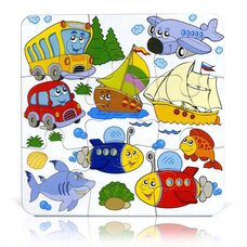 Пазлы «На суше и на море», 9 эл.