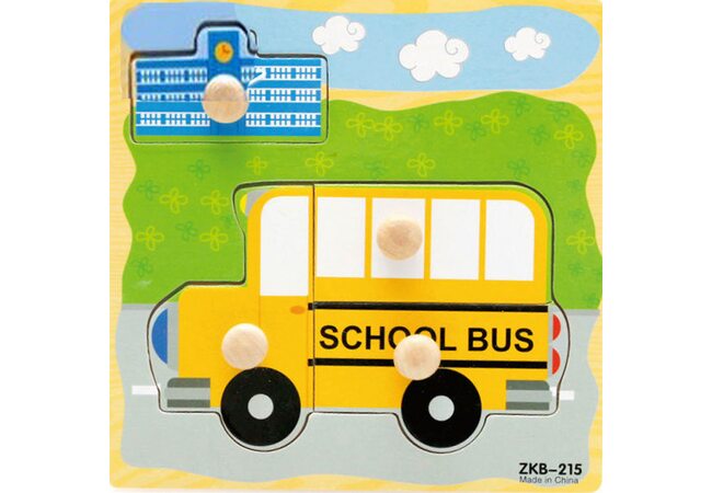 Вкладыши-пазлы «Школьный автобус»