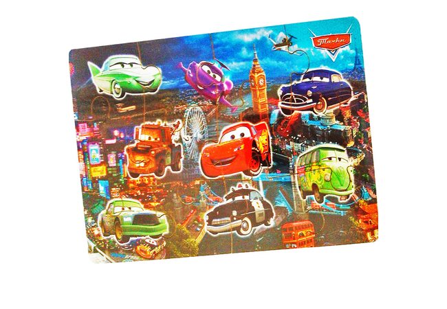 Пазл с подставкой «Тачки», 12 эл.