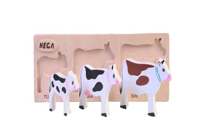 Объемные вкладыши «Семья коров»