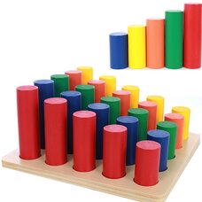 Игра «Цветные цилиндры» (25 шт.)