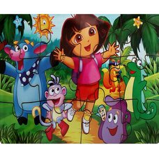 Пазл с подставкой «Даша Путешественница», 12 эл.