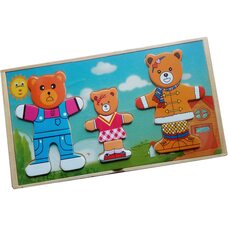 Гардероб для семьи медведей с дочкой