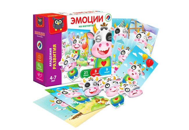 Розвиваюча гра «Емоції» (магнітна), укр.-рос.