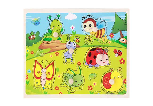 Вкладиші з дерев'яною ручкою «Комахи»