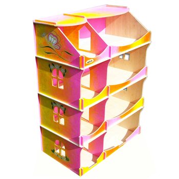 Кукольный домик-шкаф «Радужный», 4 эт