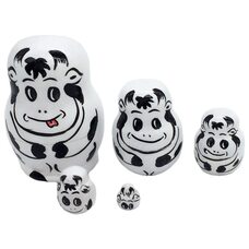 Матрешка «Буренка», 5 в 1