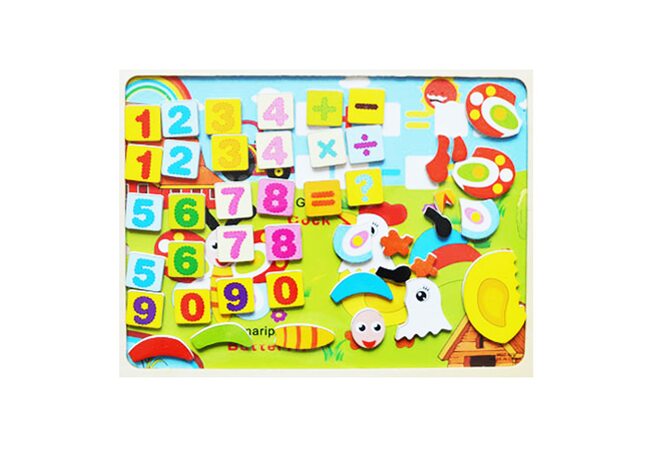Цифры-знаки и магнитная доска «На полянке»