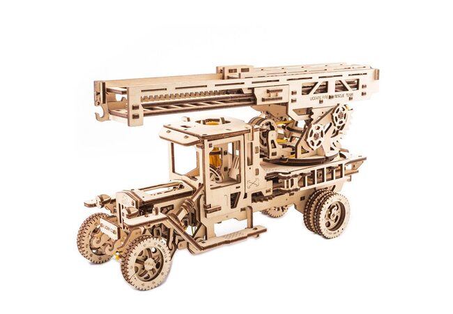 Механічна 3D-модель «Пожежна вантажівка з драбиною», 537 дет.