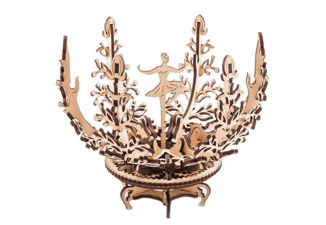 Механическая 3D-модель «Шкатулка-цветок», 101 дет.