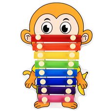 Металлофон 8 тонов «Обезьянка»