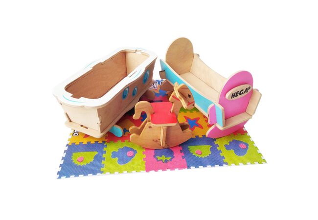 Набір меблів «Дитяча» (кольоровий), 3 предмети