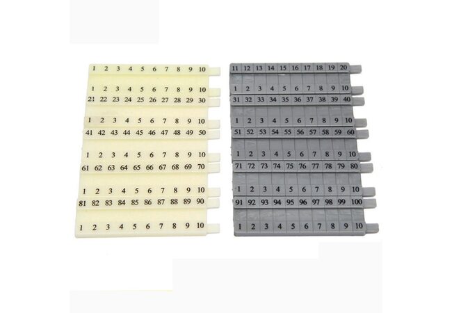 Числовой ряд (1-100 см) для счетных палочек