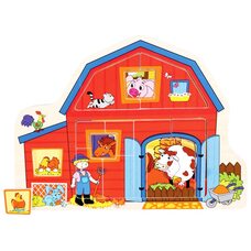 Пазл с подложкой «За дверцей», 13 дет.