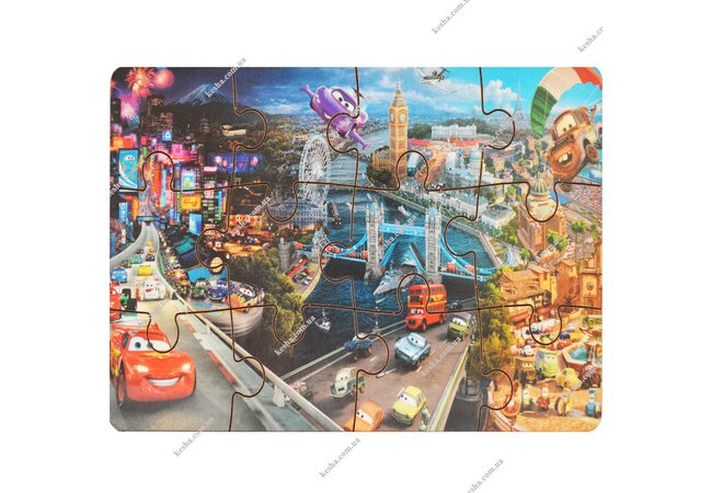 Пазл с подставкой «Тачки-Литачки», 12 эл.