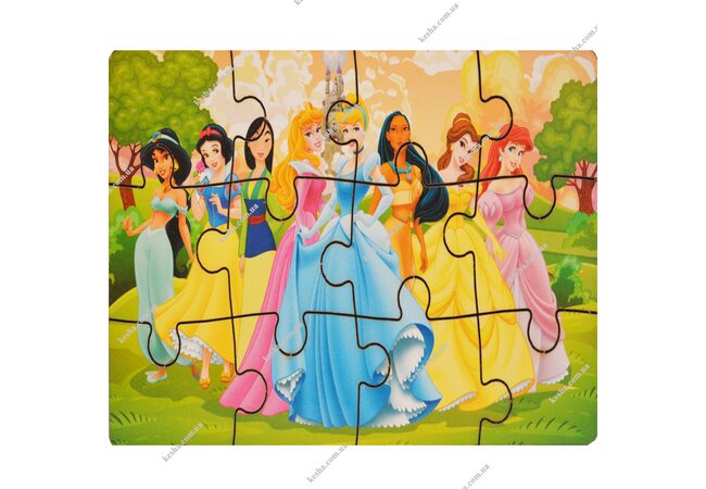 Пазл с подставкой «Принцессы», 12 эл.