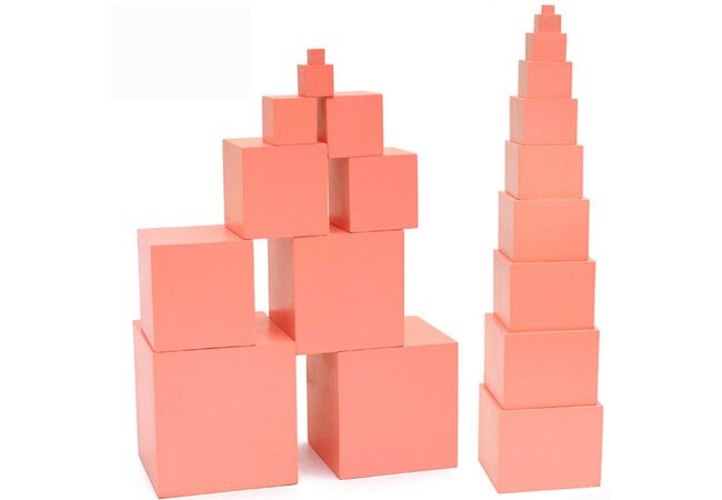 Игра «Розовая башня», Монтессори