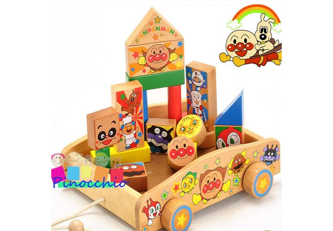 Конструктор в тележке «Пиноккио», 19 дет.