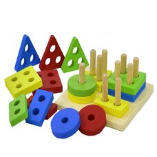 Пирамидка-сортер «Гео-квадратная»