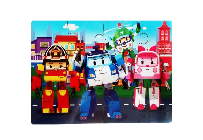 Пазл с подставкой «Робокар Поли», 12 эл.