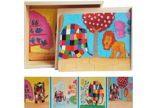 Набор пазлов «Цветной слон»