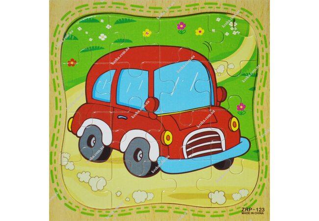 Пазл «Красная машинка», 16 дет.