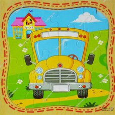 Пазл «Школьный автобус», 16 дет.