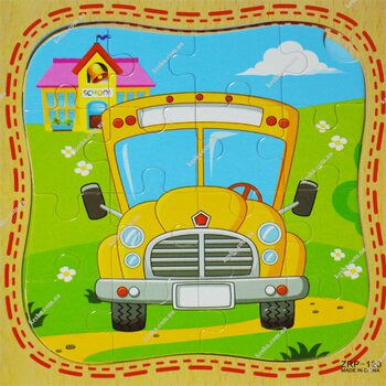 Пазл «Школьный автобус», 16 дет.