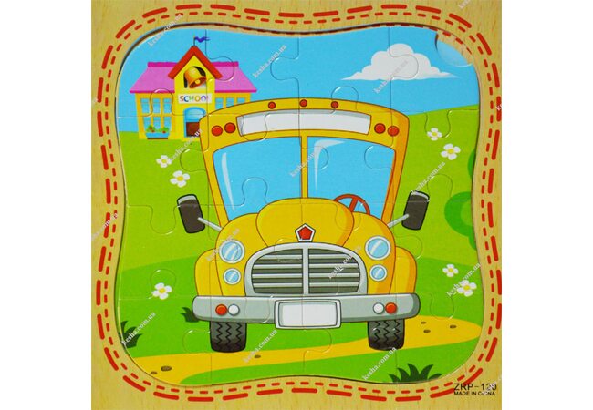 Пазл «Школьный автобус», 16 дет.