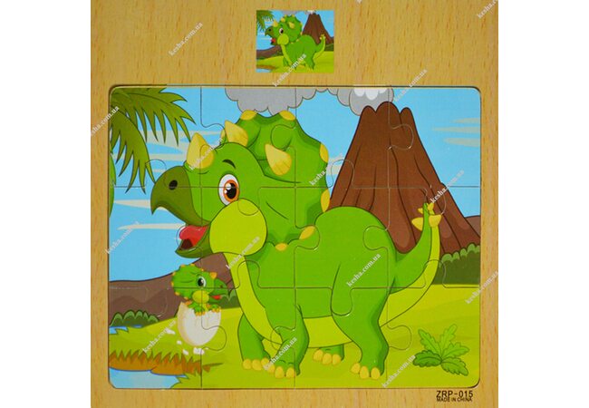 Пазл «Трицератопс», 12 дет.