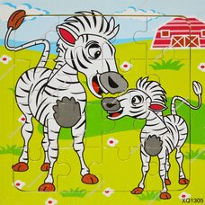 Пазл «Микс видов - Зебры», 16 дет.