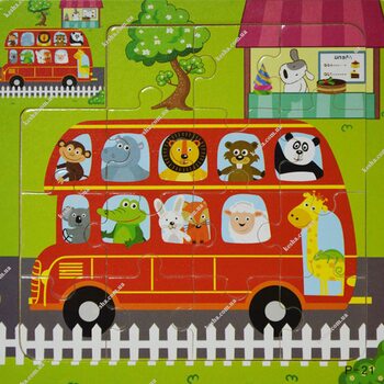 Пазл для малюків «Автобус», 15 дет.