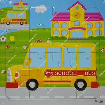 Пазл для малюків «Шкільний автобус», 15 дет.