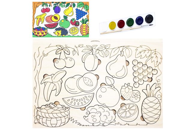Раскраска-вкладыш «Фрукты»