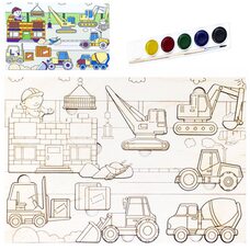 Раскраска-вкладыш «Строительная техника»