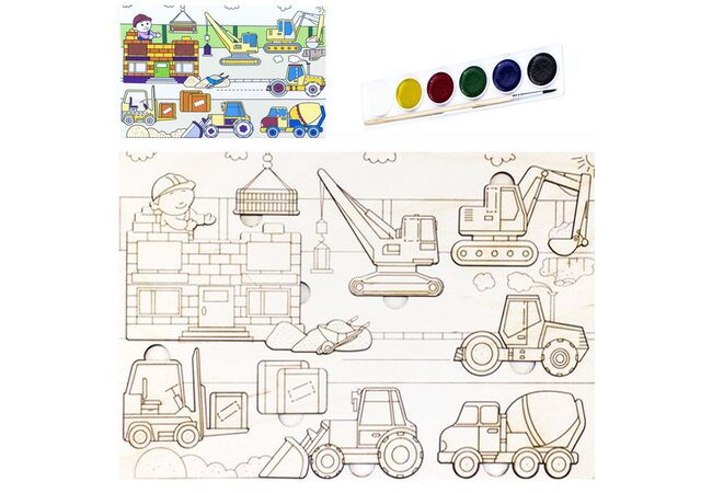 Раскраска-вкладыш «Строительная техника»