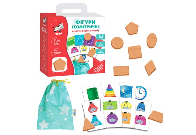 Развивающая игра «Геометрические фигуры», укр.
