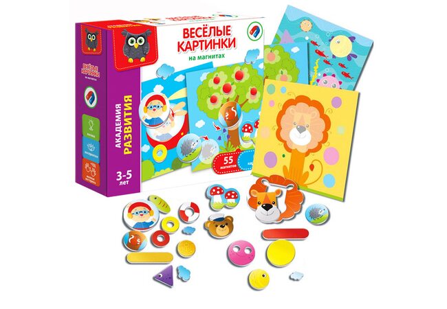 Развивающая игра «Весёлые картинки» (магнитная), рус.
