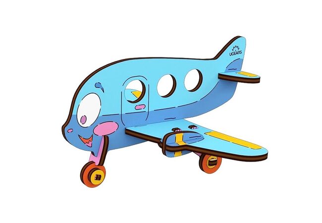 Сборная 3D-модель «Аэроплан», 15 дет. (раскраска)